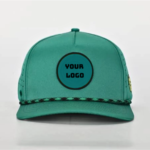 Casquette de baseball sportive personnalisée avec logo, imperméable et respirante, design arrière incurvé, 100 % acrylique, ajustement réglable, trous découpés au laser - Product Image 1