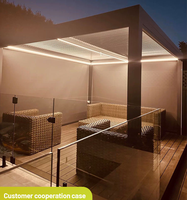 Pergola en aluminium pour l'extérieur, bâtiments de jardin, finition thermolaquée, accessoire de brise-soleil en option, pavillon en aluminium pressé Nature Pressure