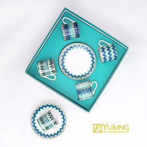 Set di Tazze e Piattini in New Bone China, Elegante Servizio da <span class=keywords><strong>Caffè</strong></span> in Ceramica, Personalizzabile, Tazze e Piattini Taza - Product Image 2