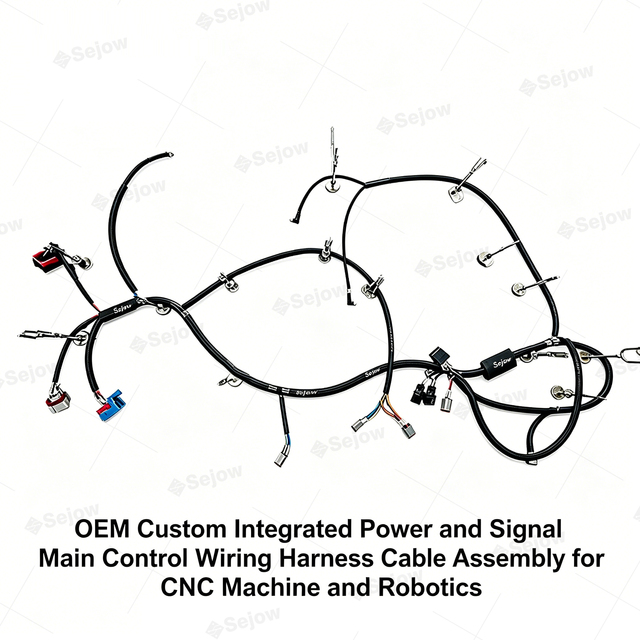OEM Custom Integrated Power and Signal Main Control Wiring Harness Cable Assembly for CNC Machine and Robotics