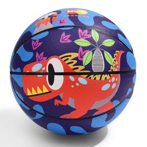 Ballon de <span class=keywords><strong>basket</strong></span>-ball SQUAD pour enfants de taille 5, design de <span class=keywords><strong>dinosaure</strong></span> bleu, ballon de sport en cuir PU durable avec logo personnalisé en option, approvisionnement d'usine - Product Image 3
