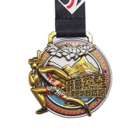 Médailles sportives personnalisées en alliage de zinc 3D imitation antique pour les récompenses des finalistes de marathon