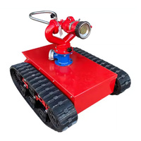 Sasis Robot listrik pertempuran api, remot kontrol semua medan dengan perakitan sasis Crawler dan meriam air tekanan tinggi