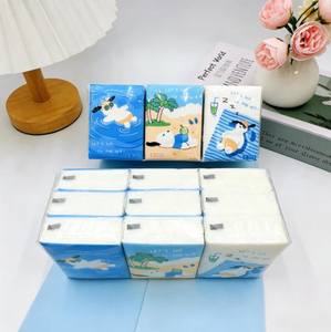 Nuovi Fazzoletti di Carta Bianchi con Design Cartone Animato a Tema Spiaggia, 9 Confezioni/Pacco, Mini Fazzoletti Tascabili per Viaggi - Product Image 6