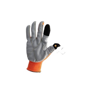 Guantes de seguridad diseñados para mecánico de jardinería transpirable de trabajo de Palma de cuero dividido de vaca - Product Image 4