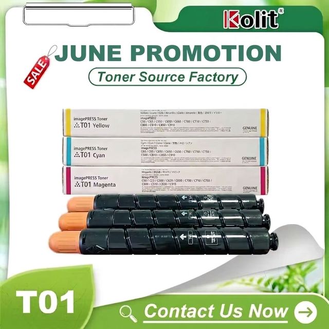 Kolit Original T01 Toner Cartridge for Cannon ImagePRESS C600 C650 C700 C750 Production Printers
