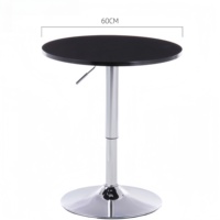 Tavolo da Bar Moderno Minimalista in Metallo e MDF, Altezza Regolabile, Arredamento Commerciale per Cucina, Casa, Sala da Pranzo, Esterno, Ingresso, Caffè