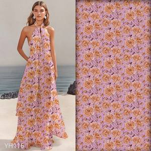 Venta Directa de Fábrica, Tela de Poliéster 100% con Estampado Digital de Flores para Ropa de <span class=keywords><strong>Mujer</strong></span>, Tela de Moda para Vestidos <span class=keywords><strong>Mango</strong></span> - Product Image 3