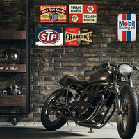 Letrero Metálico Clásico para Garaje con Diseño de Cinta Adhesiva, Letrero Decorativo Nostálgico de Champion Spark Plugs para Garaje, Bar, Cuarto de Hombre, Amantes de los Autos, Decoración del Hogar