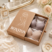 Boîte à sous-vêtements et chaussettes en carton kraft recyclé personnalisé, tiroir coulissant de luxe, logo, lingerie, écologique, durable