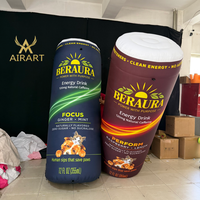 Nouvelle conception de bouteille gonflable double pour la décoration d'activités commerciales, bouteille spéciale gonflable avec logo