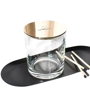 Venta al por Mayor de Frascos de Vidrio Cilíndricos Vacíos de Lujo de 9 oz para Velas, con Tapa Metálica y Caja, para Navidad y Pascua - Product Image 1