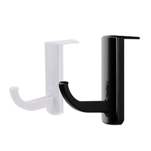 iTLY Headphone <b>Hook</b> For Computer Monitor Wall Mount <b>Plastic</b> Black White Options - Product Image 5