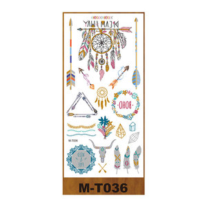 Autocollant de <span class=keywords><strong>tatouage</strong></span> au henné imprimé personnalisé, tatouages métalliques dorés imperméables, autocollant pour le corps et les mains, <span class=keywords><strong>tatouage</strong></span> temporaire pour femmes - Product Image 4
