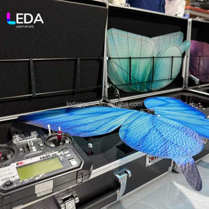 LEDA Modern Romantic Flying LED Bionic Butterfly <b>Light</b>-<b>Up</b> Metal Wedding Props for Events Music Festival Decor - Product Image 2