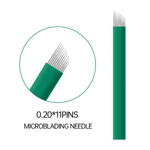 Aiguilles de microblading en acier inoxydable 0,20 mm 0,25 mm 7F 9F 11F 14F 18F 18U pour tatouage des sourcils et maquillage permanent (PMU) - Product Image 4