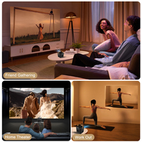 Meilleur projecteur DLP P12 avec batterie intégrée de 9000 mAh, FHD 1080P, 300 lumens ANSI, Android 9, mise au point automatique, 2 Go, 16 Go, 4K, courte portée, stéréo HiFi