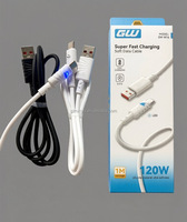 Cable USB a Tipo C de Carga Súper Rápida con Luz LED, Transferencia de Datos de Silicona TPE Suave para Teléfonos Android Samsung, Xiaomi, Huawei
