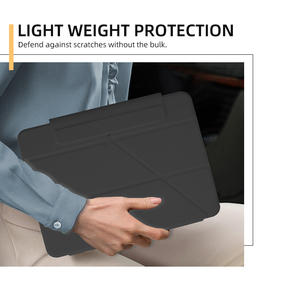 2024 Air 6 étui pour <span class=keywords><strong>ipad</strong></span> avec porte-crayon 10.<span class=keywords><strong>9</strong></span> air4/5 étui avec peau de bébé douce Silicone dos réveil automatique/couverture de sommeil - Product Image 5