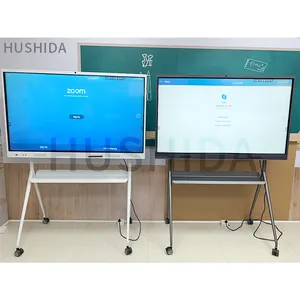 HUSHIDA 65 75 85 Inch Touch Screen Digital Interactive Board Smart Whiteboard For Classroom