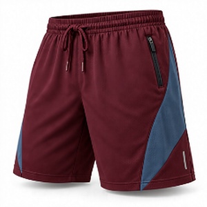 Shorts de sport pour homme en polyamide respirant, séchage rapide, taille mi-haute, cordon de serrage, poches élastiques, pour la gym et la course à pied - Product Image 1