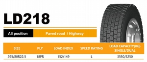 Neumáticos Radiales LCH T-REX TBR para Camión y Autobús 295/80R22.5, Neumáticos para Camión de Servicio Pesado, Neumáticos Comerciales para Todas las Estaciones - Product Image 6