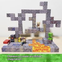 Blocs de construction magnétiques miniatures en plastique ABS multicolores, décorations d'anniversaire pour enfants, jouets de construction de château, figurines