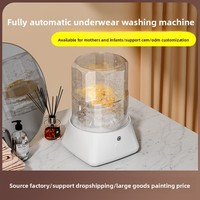 Mini-tasse de lavage portable USB étanche en plastique pour sous-vêtements et chaussettes, idéale pour l'extérieur et le voyage transfrontalier