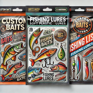 Bolsas de Embalaje de Plástico con Cierre Hermético y Orificio para Colgar, para Cebos de Pesca - Product Image 4