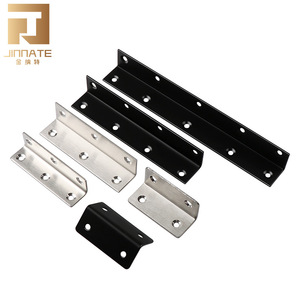 JINNATE Stainless Steel L-Shaped Angle Bracket Black And Silver Table Chair Connector Hardware Reinforcement Bracket - Product Image 1