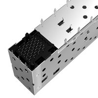 1658391-1 1658628-1 Jaula SFP EMI de 2x1 puertos 40P de ajuste a presión con orificio pasante compatible con TE con conector
