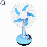 Ventilateur de table 16 pouces DC 12V à énergie solaire, économie d'énergie, pour extérieur, avec lumière LED et chargeur USB - Vente chaude