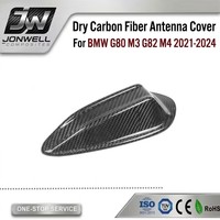 Cover Antena Atap Serat Karbon Kering Model Sirip Hiu untuk BMW G80 M3 G82 M4 LCI Aksesoris Eksterior