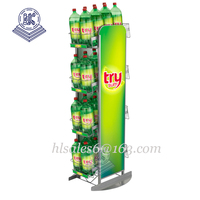 Présentoirs pliables en métal pour bouteilles de soda et de boissons - Présentoir autoportant pour boissons
