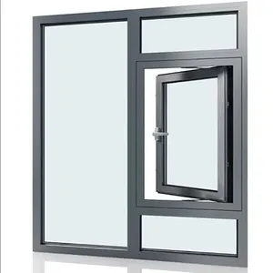 China Supplier Wholesale Aluminium Alloy Accessories Windproof Aluminum Frame Aluminum Casement Window