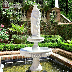 Fuente de Agua de Mármol Natural Personalizada <span class=keywords><strong>TREVI</strong></span> con la Virgen María para Jardín y <span class=keywords><strong>Hotel</strong></span> - Product Image 1
