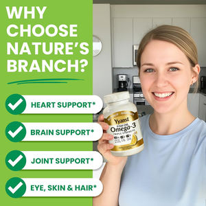 Capsules de haute qualité d'oméga-3, d'huile de poisson, d'EPA et de DHA pour soutenir la santé du cerveau, des articulations, de la peau et des cheveux. - Product Image 4