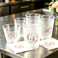 Gobelet en plastique PP de 350 ml, 90 mm, pour thé au lait, boba et soda, jetable, capacité 500 ml, 700 ml, logo personnalisé pour les boutiques de bubble tea