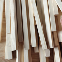 Cross-Border Exclusive Supply China Pine Wood Slats Solid Wood Flat Modern Smooth Surface DIY Building Model Material Square