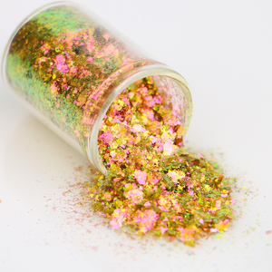 High Quality Beauty Transparent New Multichrome Chameleon Pigment <strong>Pink</strong> Glitter Bulk Flakes Gel <strong>Eyeshadow</strong> Set - Product Image 5