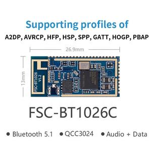 Feasycom Advanced A2DP,AVRCP,HFP,HSP,SPP,GATT,HOGP,PBAP SoC Modo dual Mini <span class=keywords><strong>Audio</strong></span> DSP Módulo de auriculares <span class=keywords><strong>Bluetooth</strong></span> - Product Image 2