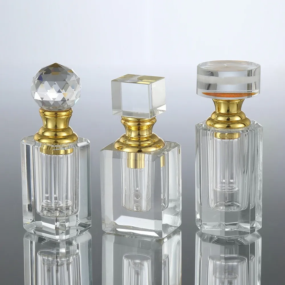 Individuelle Luxus-Kristall-Ölflasche kreatives Handwerk Kristall-Dekoration Luxus-Parfümflasche leere Kristall-Parfümflasche
