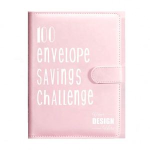 Classeur personnalisé pour 100 enveloppes – Défi d'épargne – Carnet de budget original avec enveloppes pour espèces – Pour la maison et le bureau – Économisez facilement 5 050 $ - Product Image 1