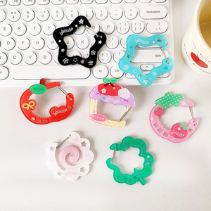 Gantungan Kunci Carabiner Akrilik Anime Custom, Klip Pegas Logam Tahan Lama, Gantungan Akrilik Bentuk Kustom, Carabiner Akrilik Buram - Product Image 1