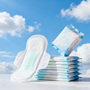 Tovaglioli igienici da donna in cotone Ultra-morbido organico traspirante misura per <span class=keywords><strong>giorno</strong></span> <span class=keywords><strong>e</strong></span> <span class=keywords><strong>notte</strong></span> uso diretto in fabbrica prezzo all'ingrosso - Product Image 4