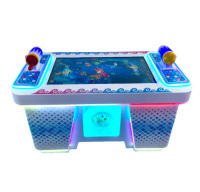 Máquina de Juego de Pesca Arcade de Mesa para 2 Jugadores, Operada con Monedas, con Luces LED para Niños, para Centros de Entretenimiento y Parques de Diversiones Comerciales