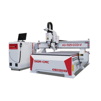 Routeur CNC pour contreplaqué, routeur CNC pour meubles en bois, machine CNC pour le travail du bois avec tête de découpe CCD et couteau vibrant