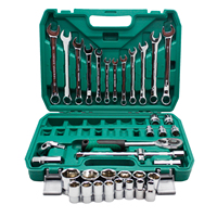 Jeu de clés à douille combinées 37 pièces, clé à cliquet mécanique, douilles, kit d'outils de réparation automobile pour voitures