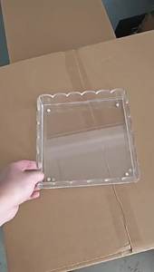 ถาดอะคริลิคใสลายหยักขอบกระดาษสร้างสรรค์ที่จัดระเบียบผ้าเช็ดตัวเดสก์ท็อปแสตมป์ดอกไม้แห้งกรอบรูปแม่เหล็ก - Product Image 3