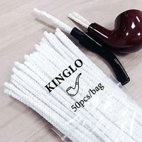 Nettoyeurs de pipe coniques en coton extra absorbant de 6 pouces, coniques, 50 pièces, enveloppe kraft, conformes aux normes européennes, vente en gros, OEM